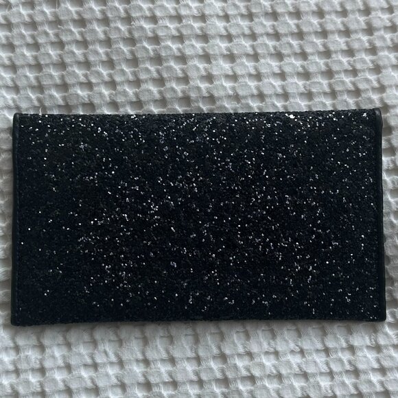 Tory Burch Envelope Pouch (Black Glitter) - Picture 2 of 9